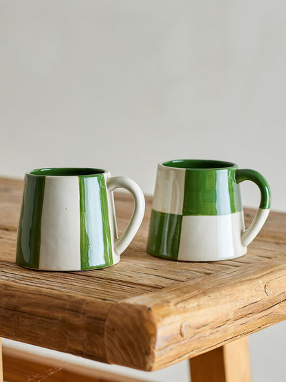 Bloomingville Floki Becher, Grün, Steingut