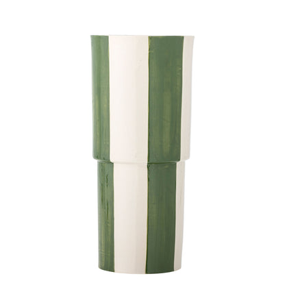 Bloomingville Floki Vase, Grün, Steingut