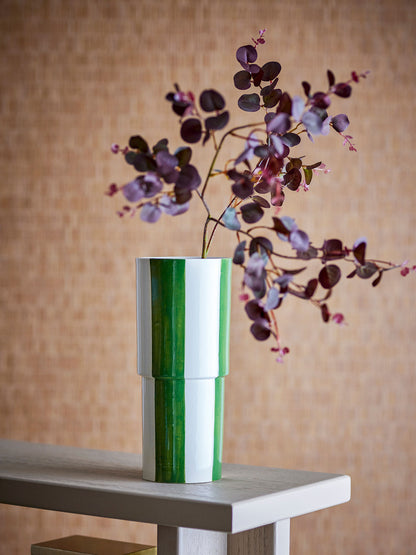 Bloomingville Floki Vase, Grün, Steingut