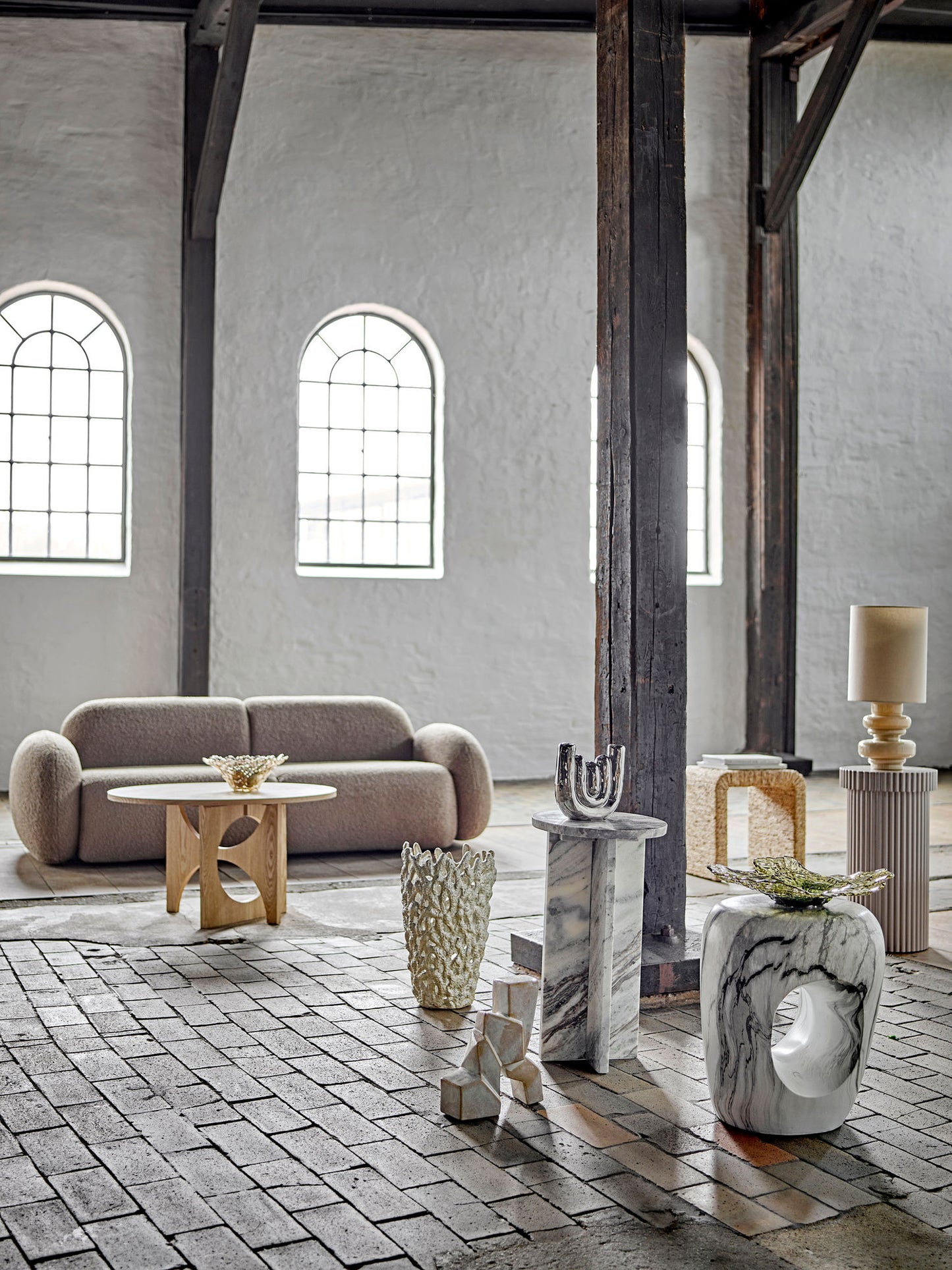 Bloomingville Magola Sofa, Braun Teddy Bouclé FSC®Mix