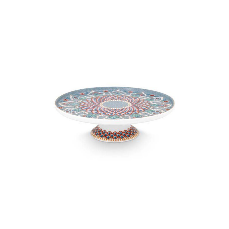 Mini Kuchenservierplatte Scallop Deco Light Blue 21cm