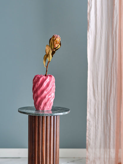 Bloomingville Rowena Vase, Rose, Steingut