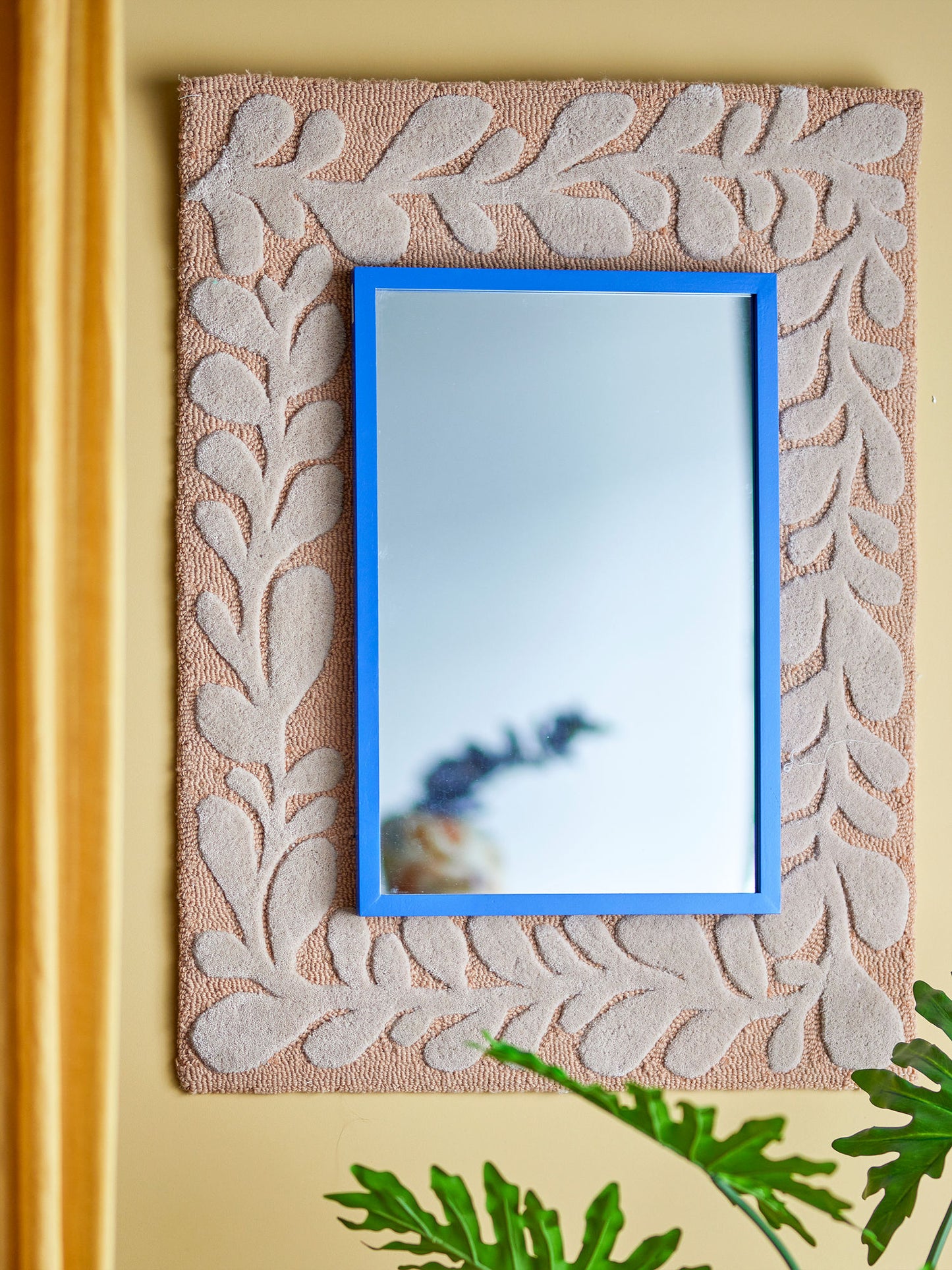 Bloomingville Atle Wand-Spiegel, Blue, MDF