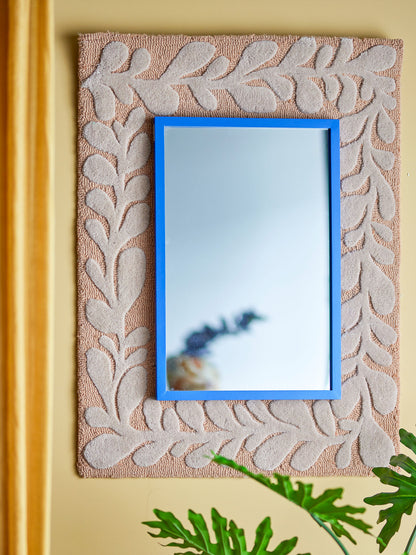 Bloomingville Atle Wand-Spiegel, Blue, MDF
