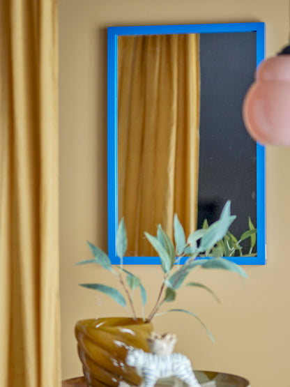 Bloomingville Atle Wand-Spiegel, Blue, MDF