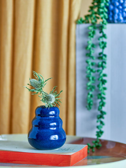 Bloomingville Faramir Vase, Blue, Steingut