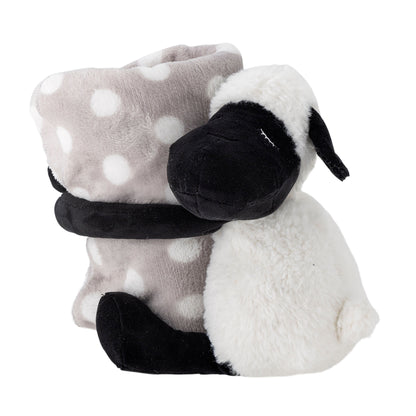 Bloomingville MINI Dolly Plüschtier mit Decke, Weiß, Polyester