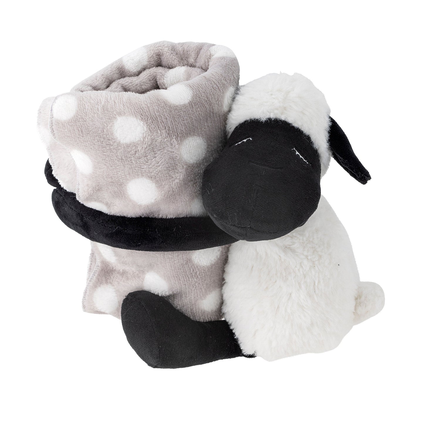 Bloomingville MINI Dolly Plüschtier mit Decke, Weiß, Polyester
