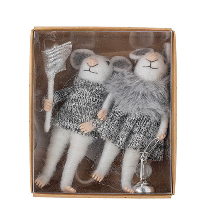 Bloomingville Peo Ornament, Grau, Wolle