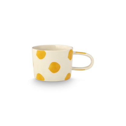 Mug with Ear Dots Yellow 350ml