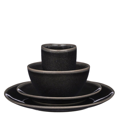 Geschirrset Tabo Schwarz (16-teilig)