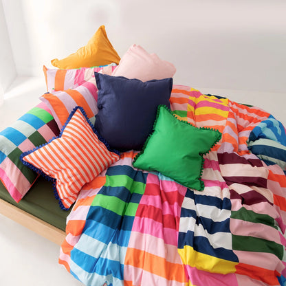 HAPPY FRIDAY Color Pop farbiger Bettbezug: 140x200 cm, 155x220cm OEKO-TEX®