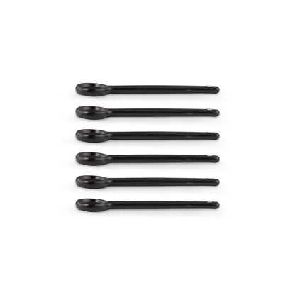 6er Löffelset Matt Black Small