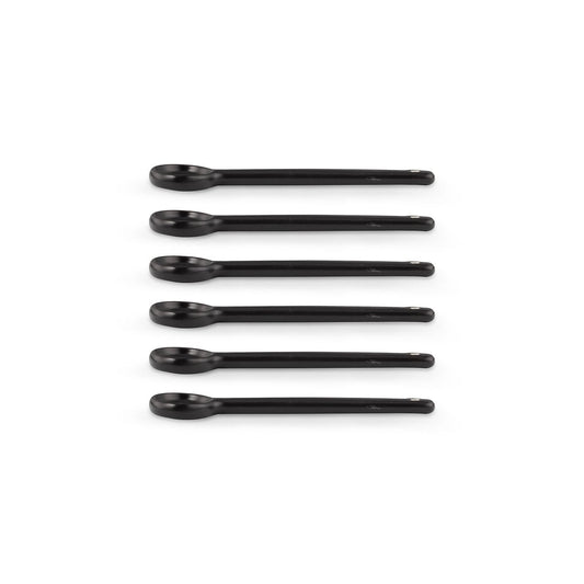 6er Löffelset Matt Black Small