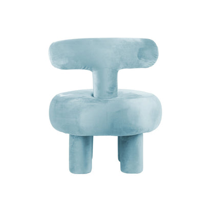 Samtstuhl blau Abrazo