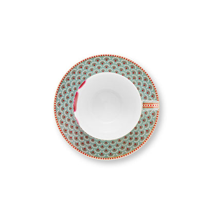 Cup and Saucer Blooming Tales Fantasy Blue
