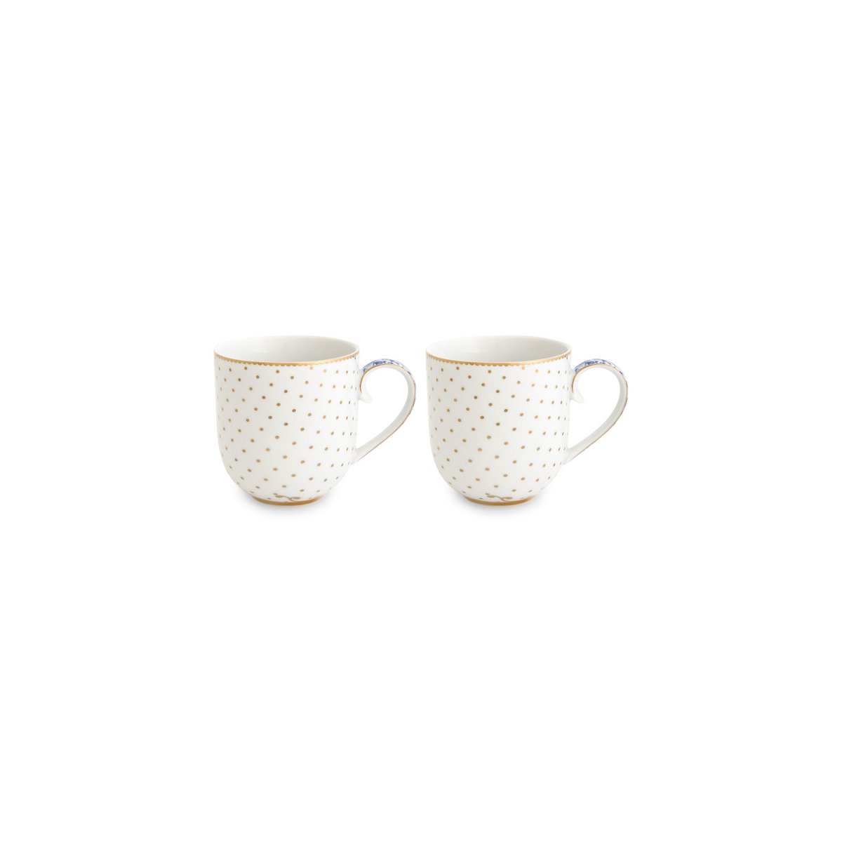 Set/2 Mugs Small Royal White