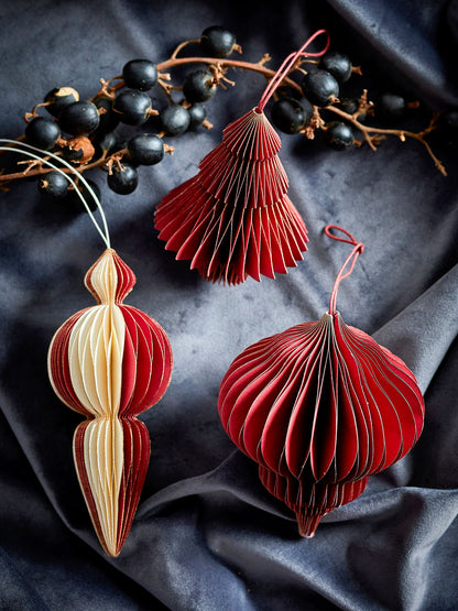 Bloomingville Tinkle Ornament, Rot, FSC®Mix, Paper
