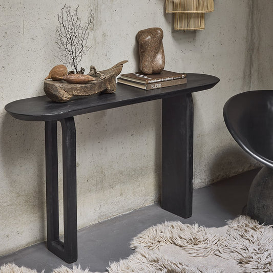 Bullnose Consolet Tisch schwarz