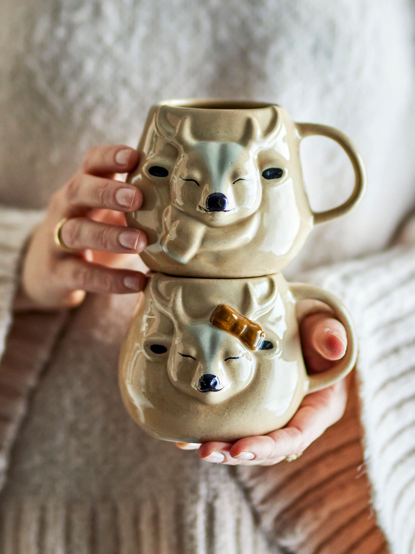 Bloomingville Rudolph Tasse, Natur, Steingut