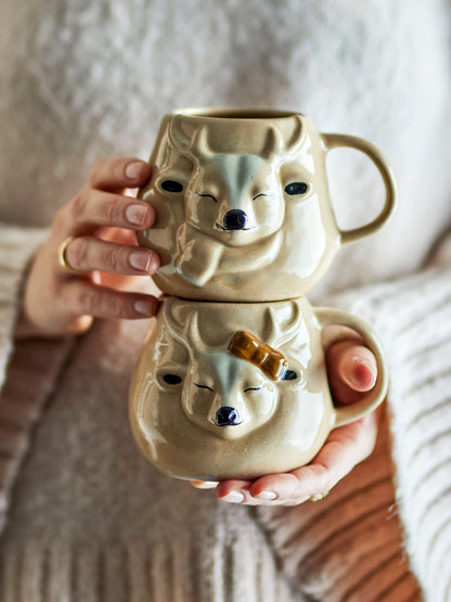 Bloomingville Rudolph Tasse, Natur, Steingut
