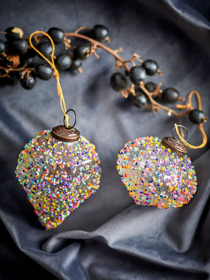 Bloomingville Chanda Ornament, Bunt, Glas
