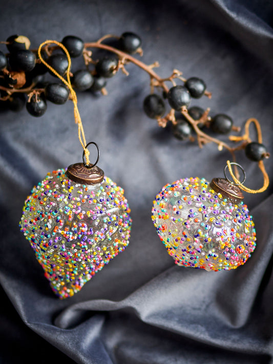 Bloomingville Chanda Ornament, Bunt, Glas