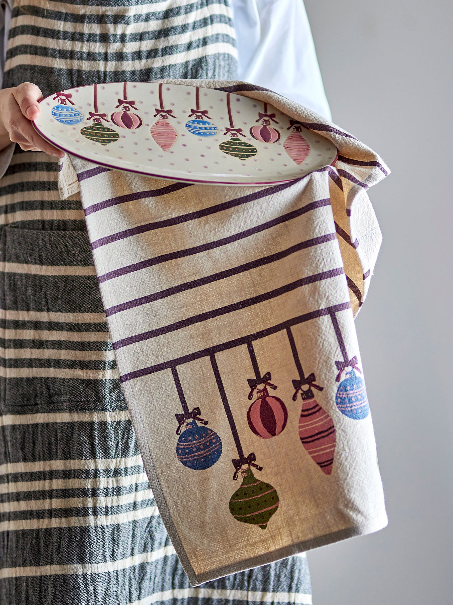 Bloomingville Ornamentia Küchenhandtuch, Bunt, Baumwolle OEKO-TEX®