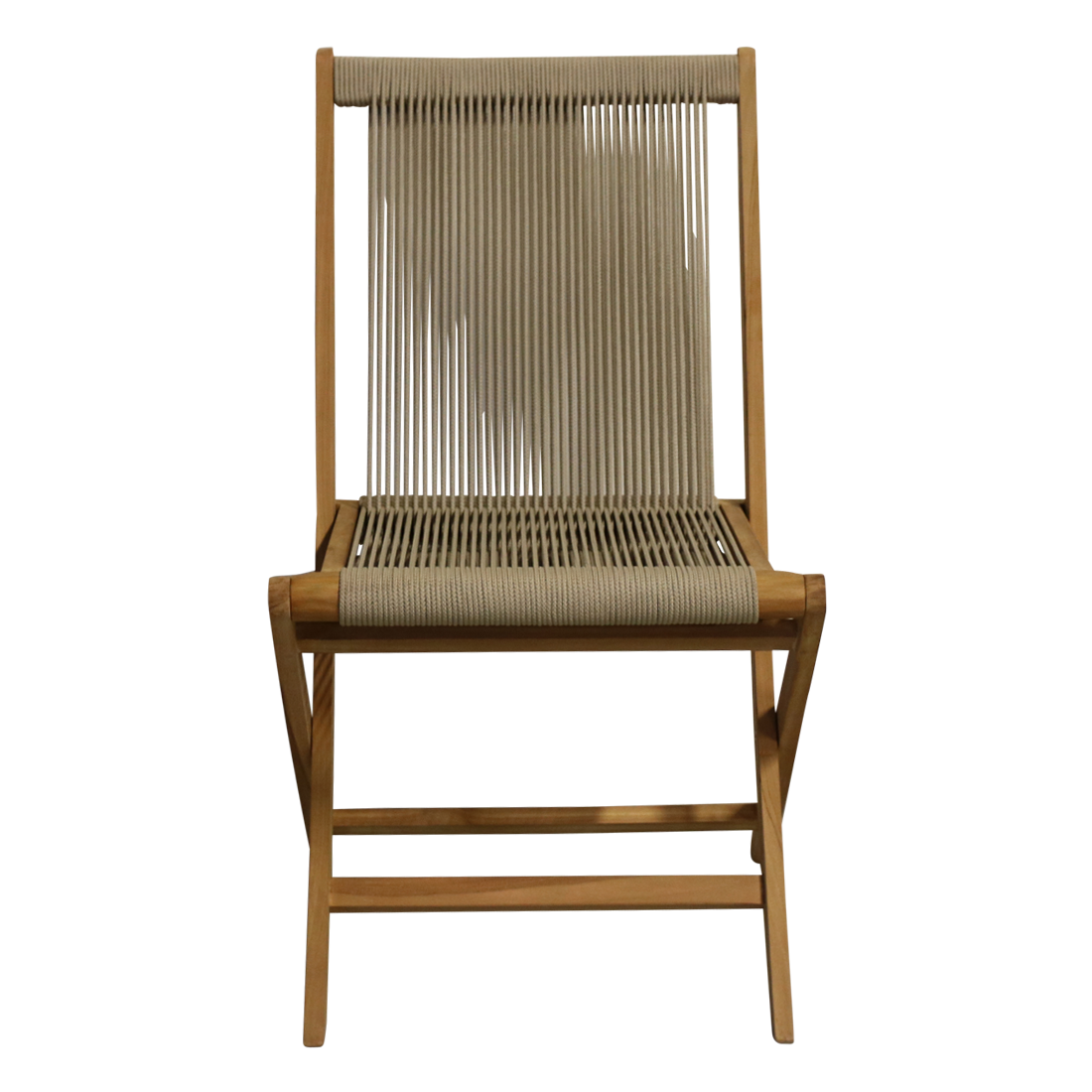 Seilklappgartenstuhl beige