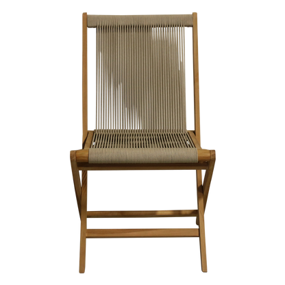 Seilklappgartenstuhl beige