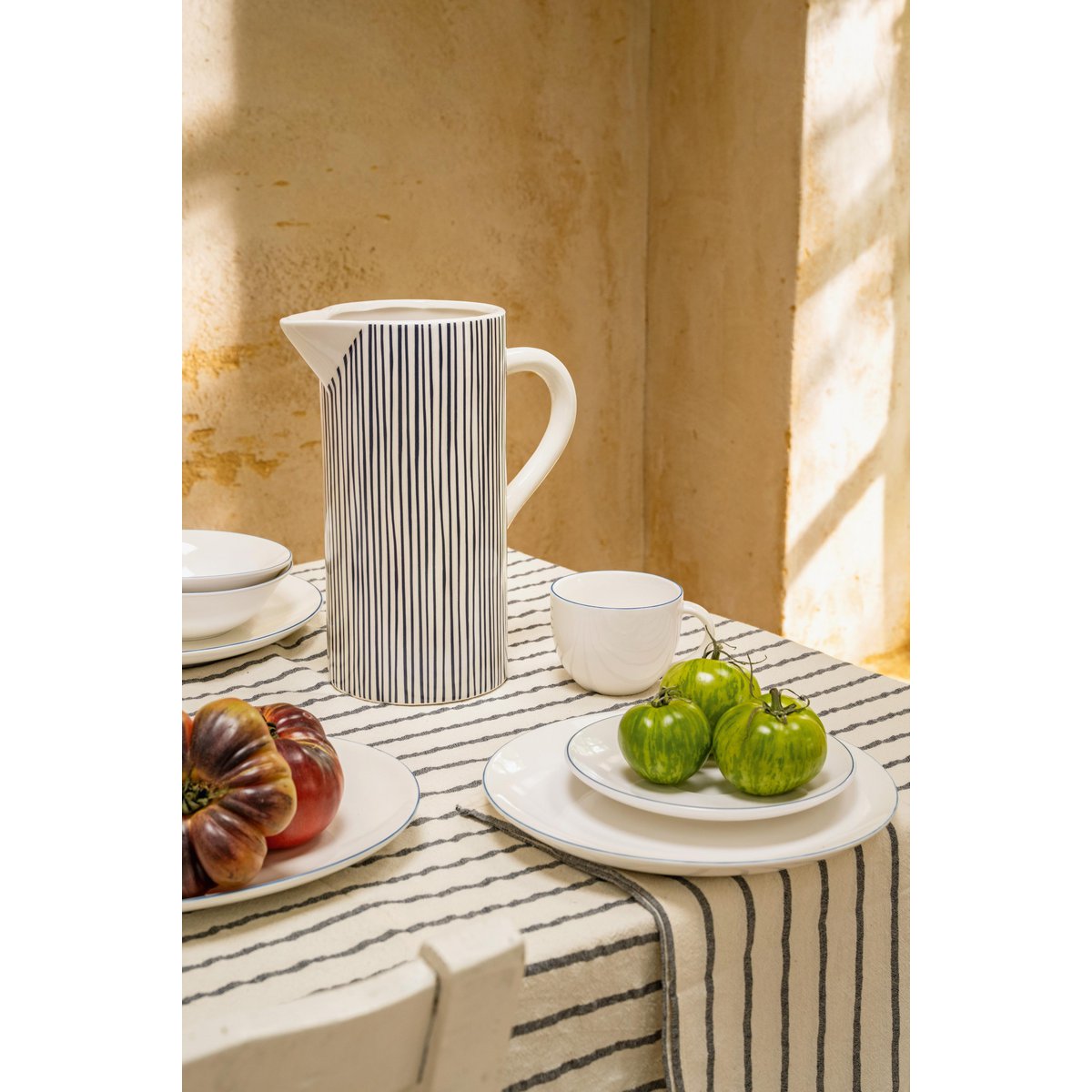 Teetasse mit blauem Rand 250ml