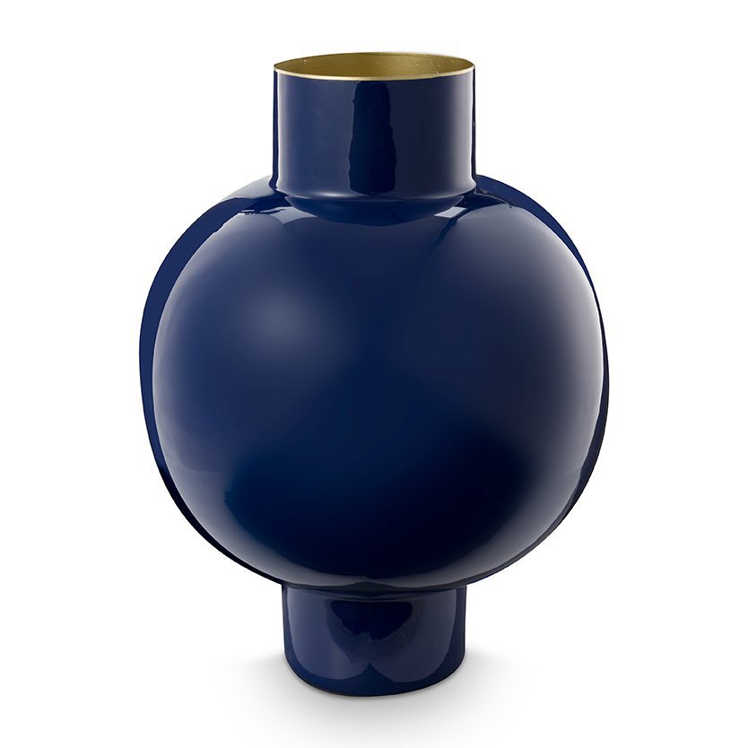 Vase Metal Large Royal Blue