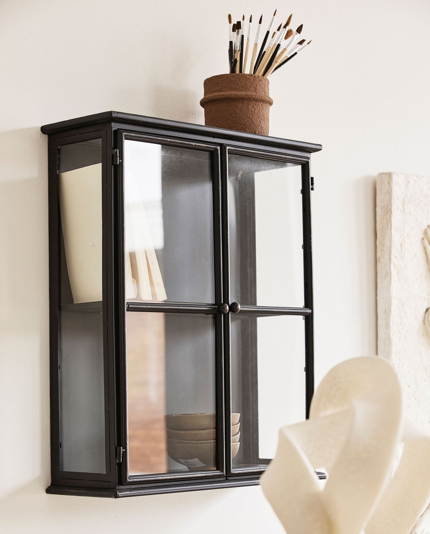 Nordal A/S DOWNTOWN, wall cabinet - black