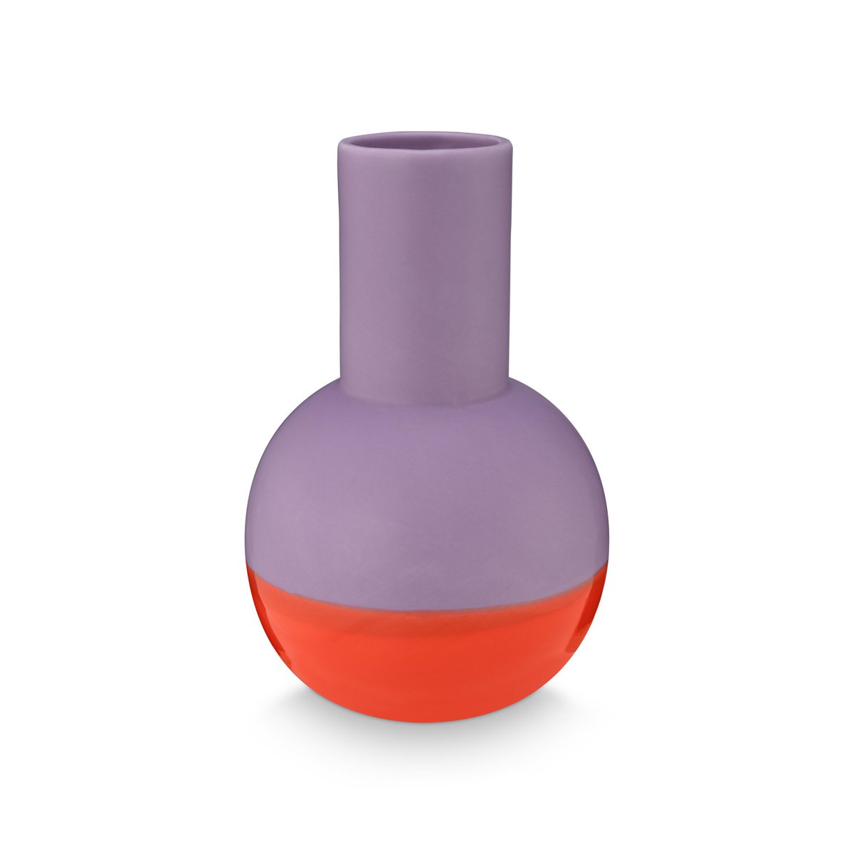 Vase Ceramic Red-Lilac Medium