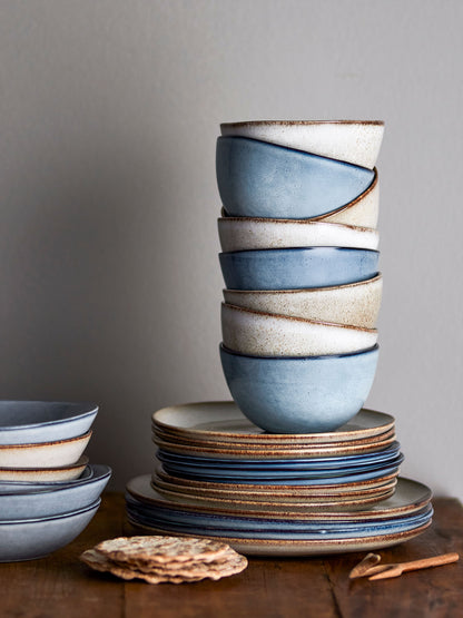 Bloomingville Sandrine Schale, Blue, Steingut