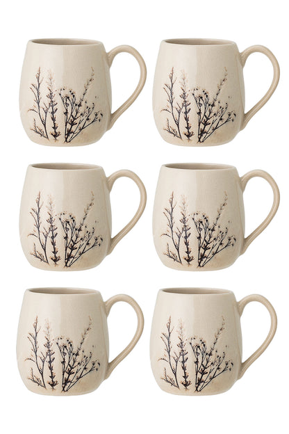 Bloomingville Bea Becher, Multipack, Natur, Steingut
