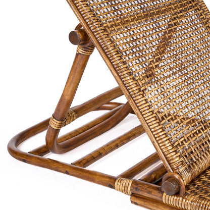 Die Rattan-Bodenliege – dunkles Walnussholz