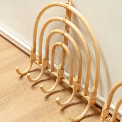 Rattan Garderobenhaken Beige  MAKU (2 Größen)