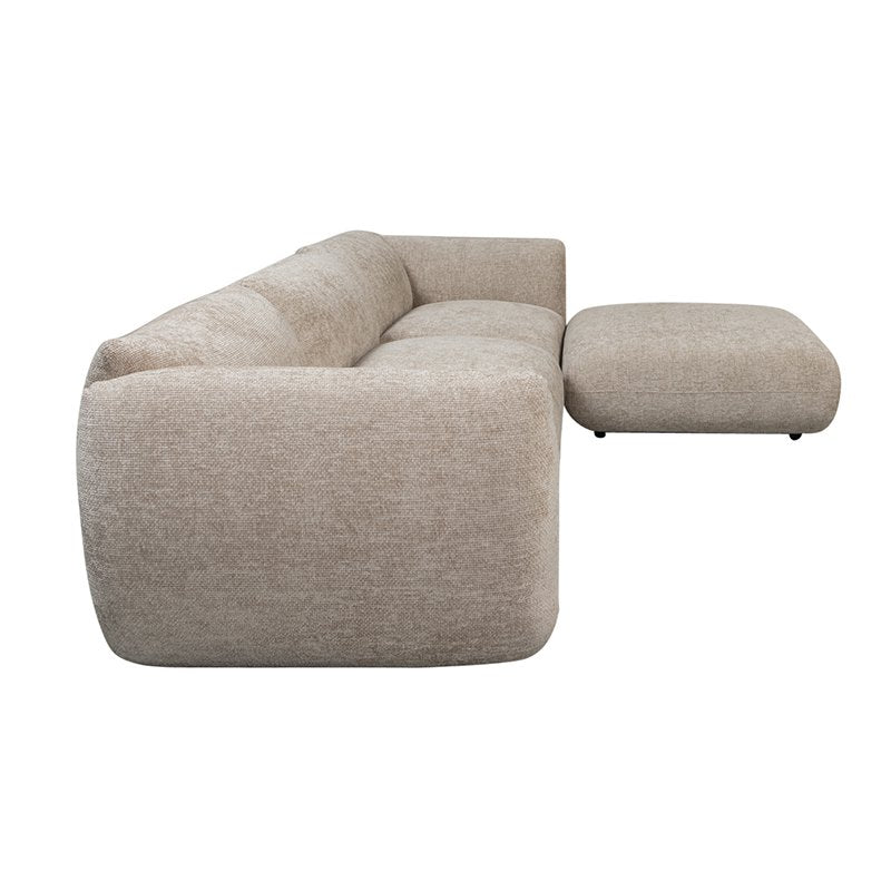 Sofa Amsterdam 4-Sitzer + Ottomane Latte