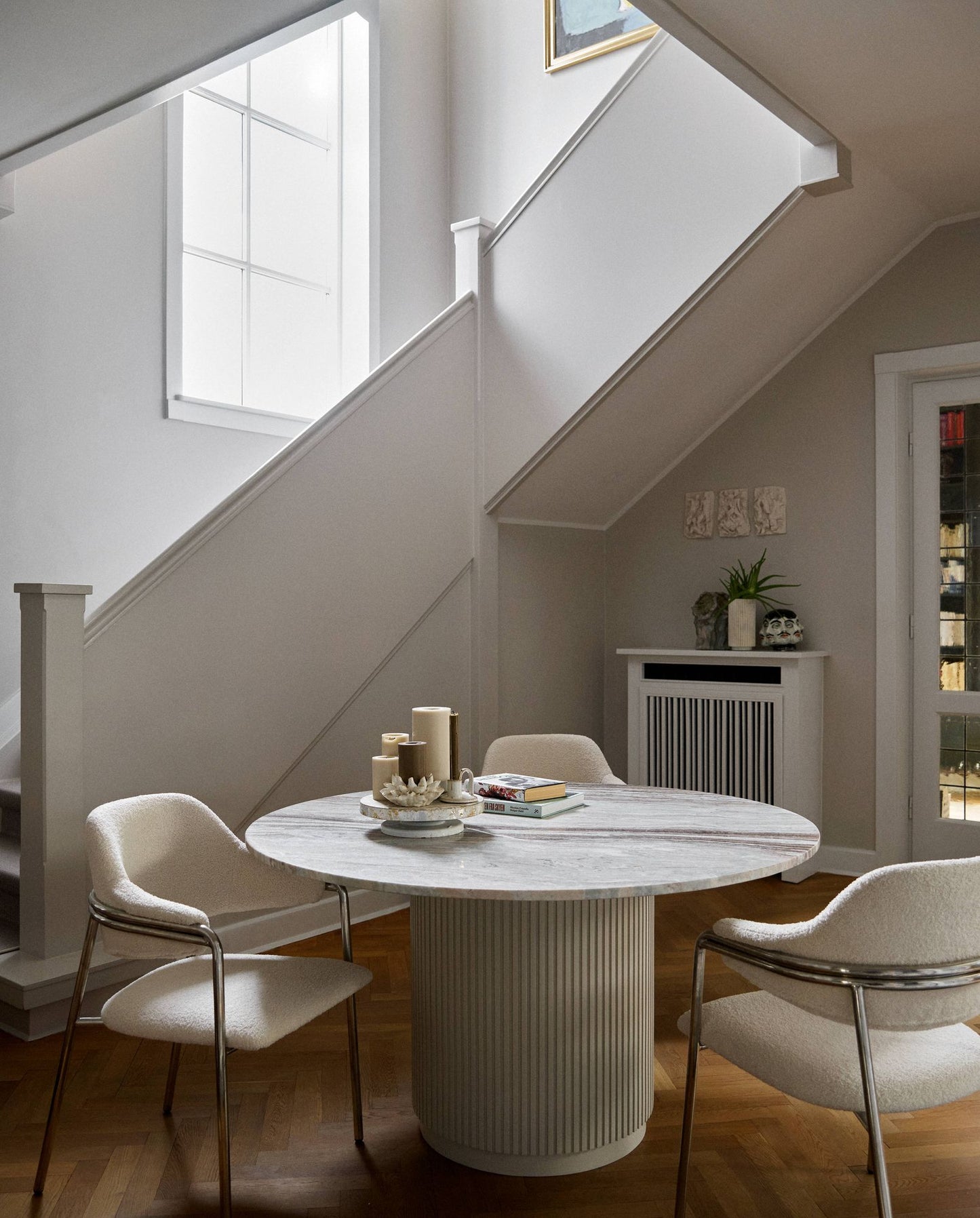 Nordal ERIE Esstisch rund - Ivory nature Marmor