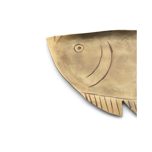 Tablett in gold, Messing, L