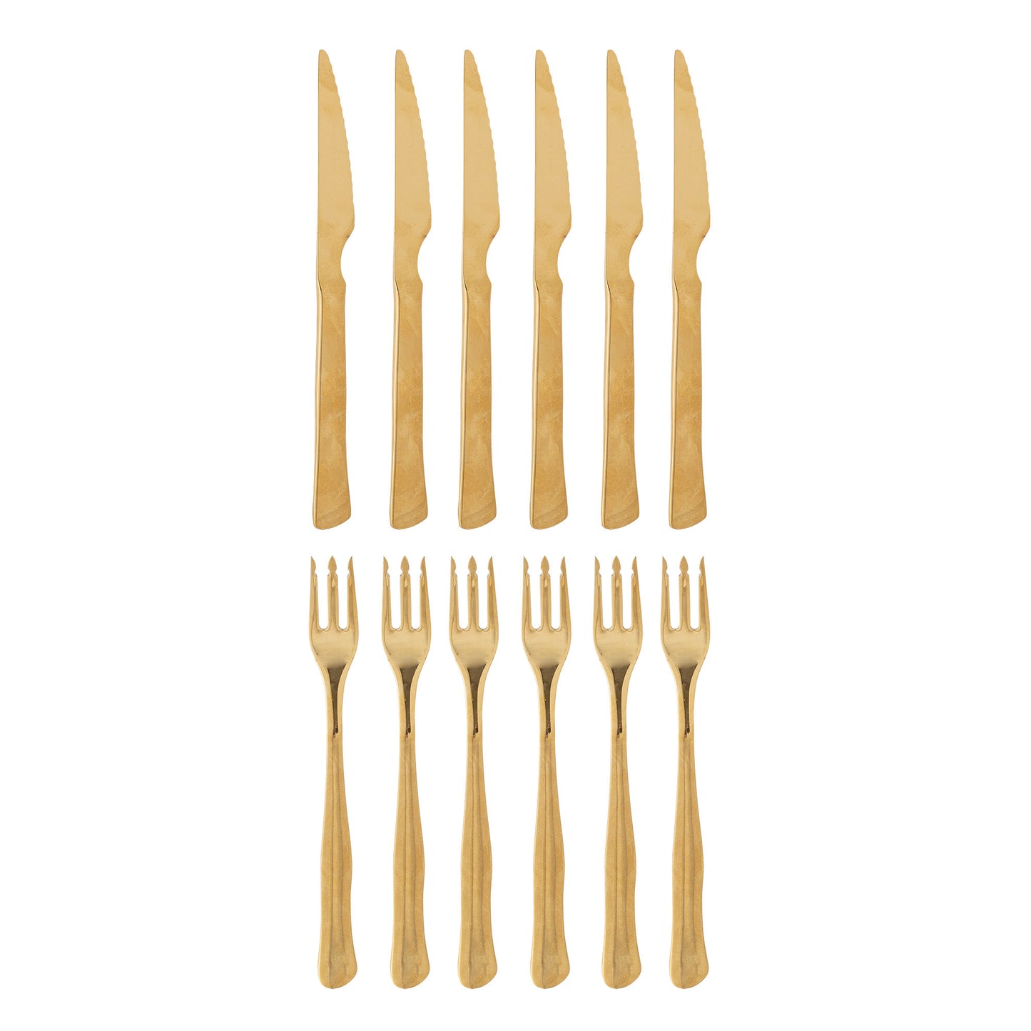 Bloomingville Ollin Steakbesteck, Multipack, Gold, Edelstahl