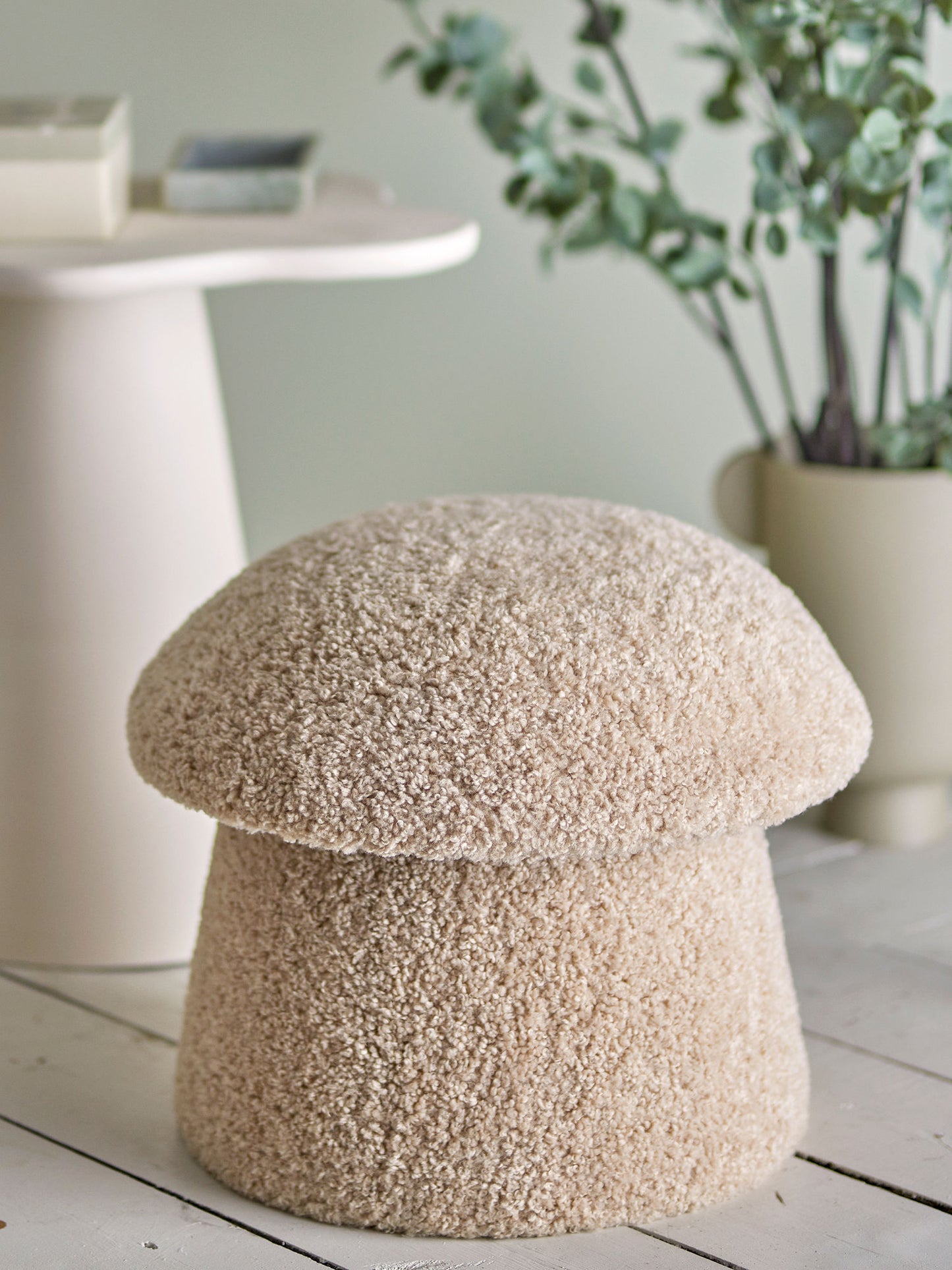 Bloomingville Bocca Pouf, Natur, Polyester