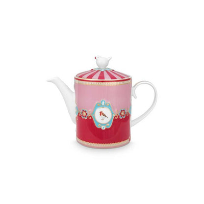Pip Studio Teekanne Love Birds Medallion Red-Pink 1.3ltr