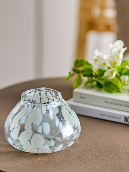 Bloomingville Hertha Teelichthalter, Weiß, Glas