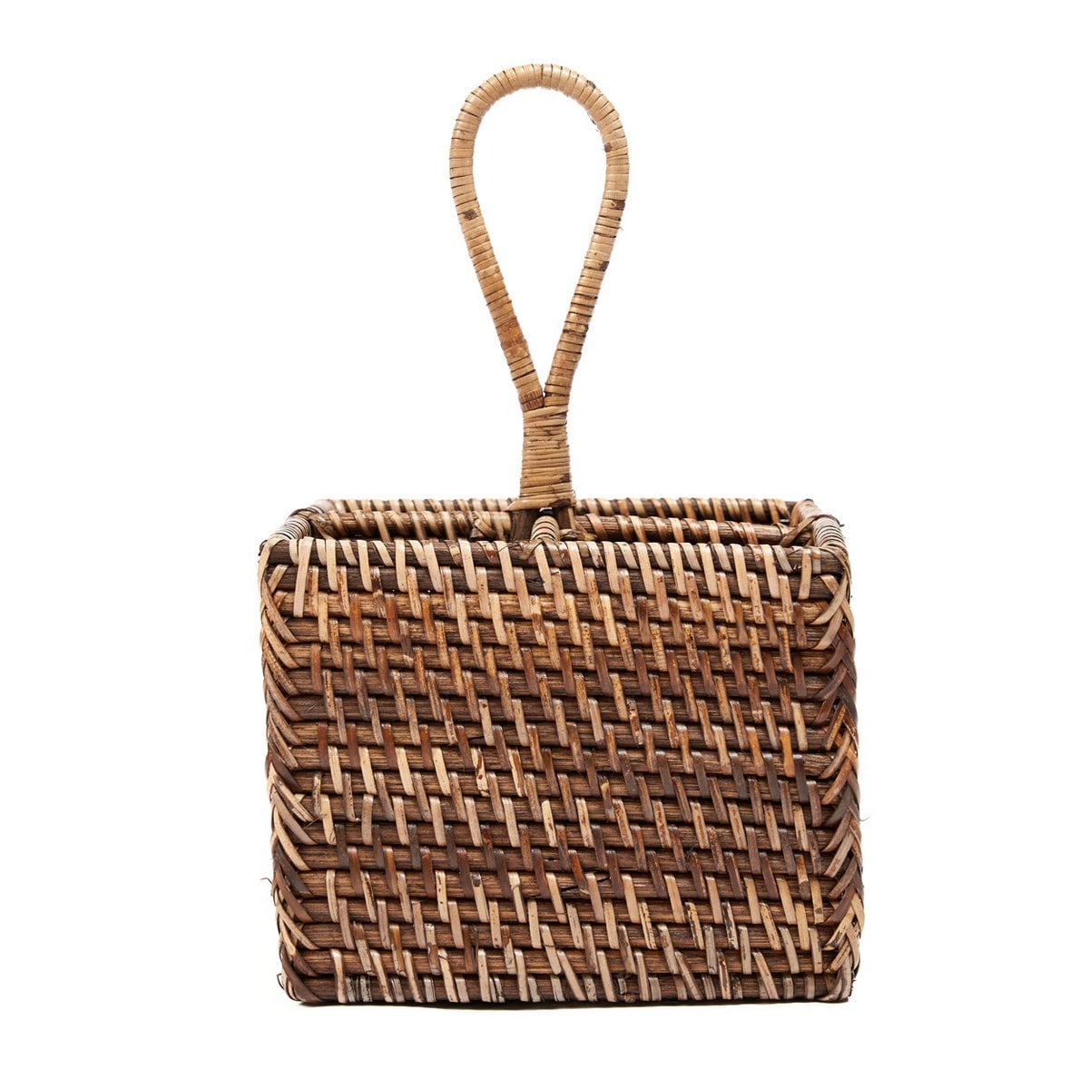 Der Rattan-Besteckbehälter Nr. 4 – Naturbraun