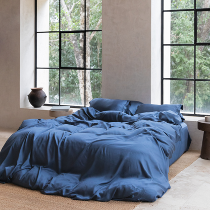 TENCEL™ Twill Bettwäsche dunkelblau