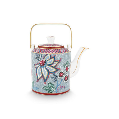 Pip Studio Giftset Teekanne Oriental Flower Festival Blue 1 ltr