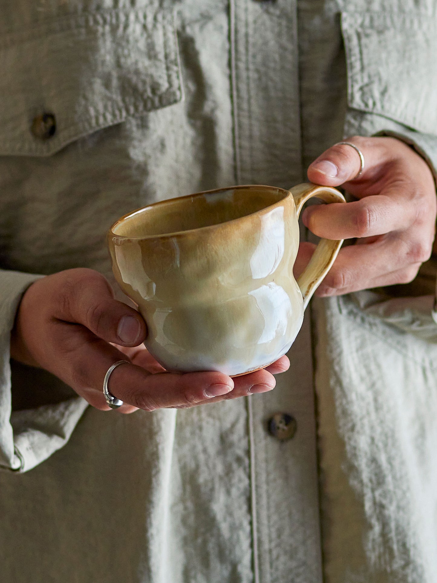 Creative Collection Nara Tasse, Natur, Steingut
