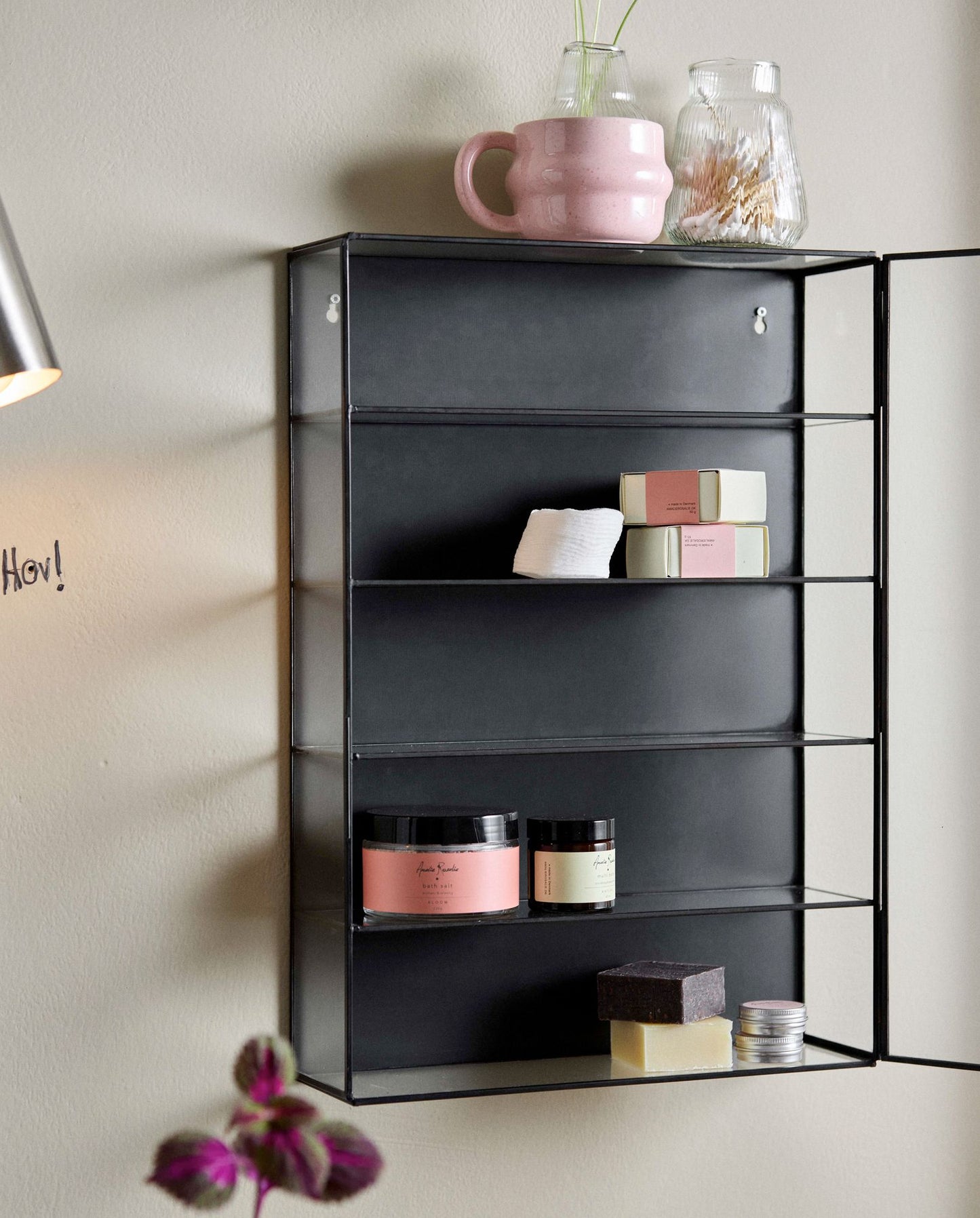 Nordal ADA Wandregal, M, 4 shelves - black